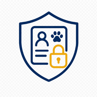Laser-engraved QR code dog tag icon