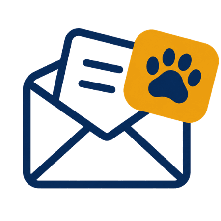 Email icon for Homing Paws newsletter signup