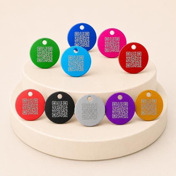 Round shaped Tags with QR-Final